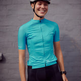 Maglia ciclismo ES16 Stripes Azzurro - Donna