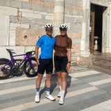 Maglia da ciclismo a strisce ES16. Azzurro chiaro