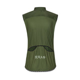 Gilet antivento verde con schiena aperta ES16. Donne